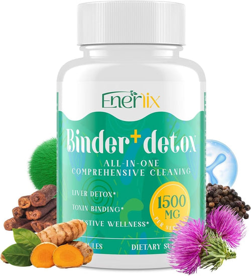 15-In-1 Detox Binder, Activated Charcoal, Zeolite & Bentonite Clay, Chlorella, 1